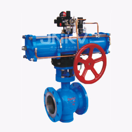 Pneumatic With Manual Eccentric Ball Valve